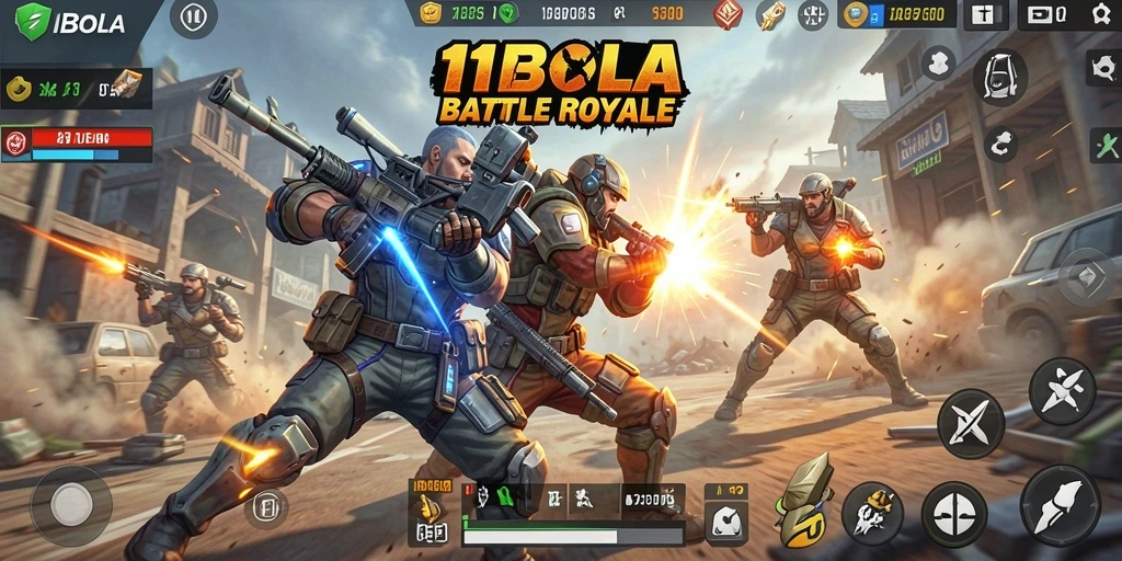 Tampilan gameplay seru dalam pertarungan Battle Royale 11BOLA.