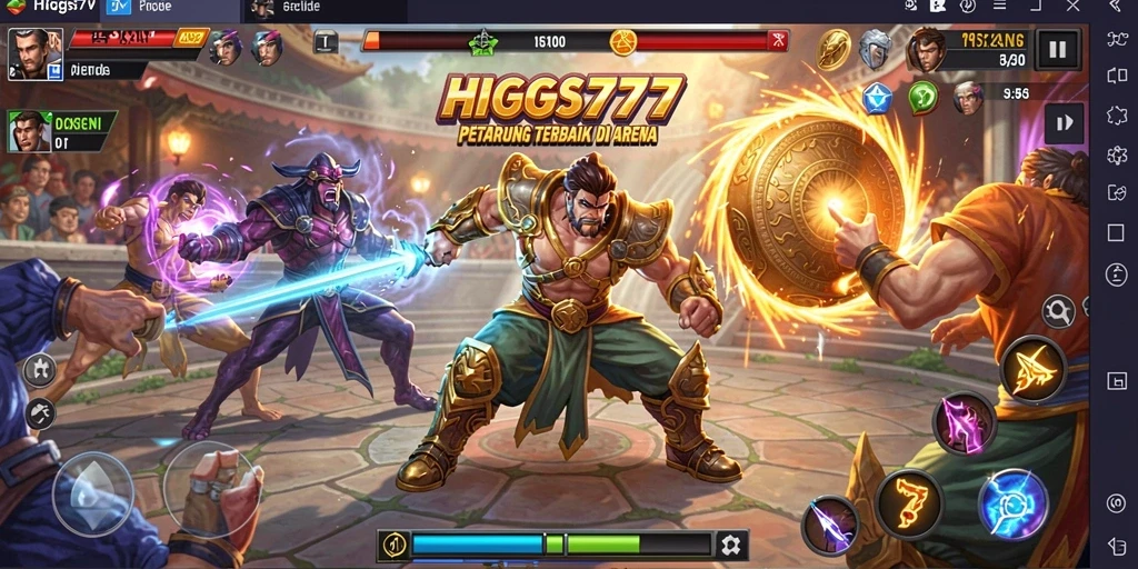 Screenshot HIGGS777 menunjukkan aksi bertarung yang mendebarkan dan dinamis.