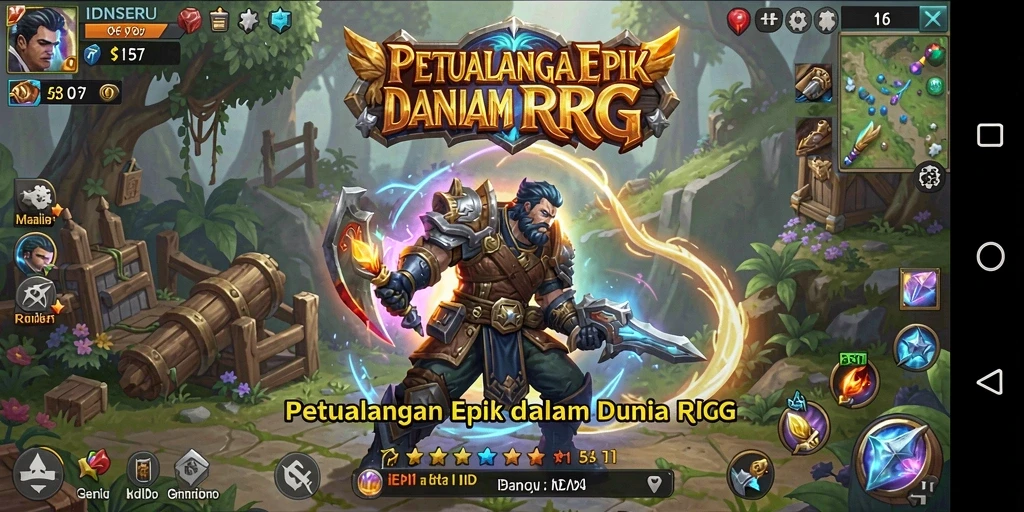 Screenshot IDNSERU menampilkan pertarungan epik dalam dunia RPG yang memukau.