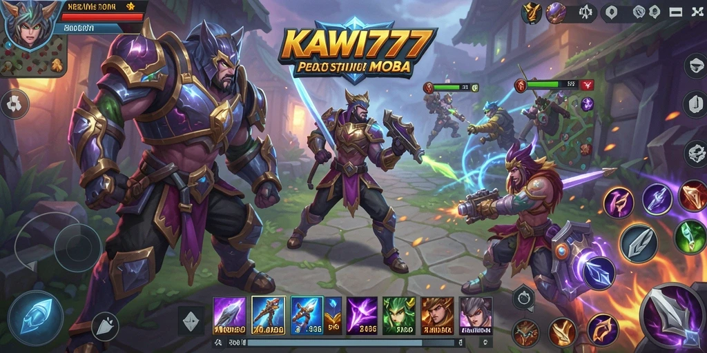Tangkapan layar gameplay KAWI777 yang mendebarkan dalam pertarungan tim.