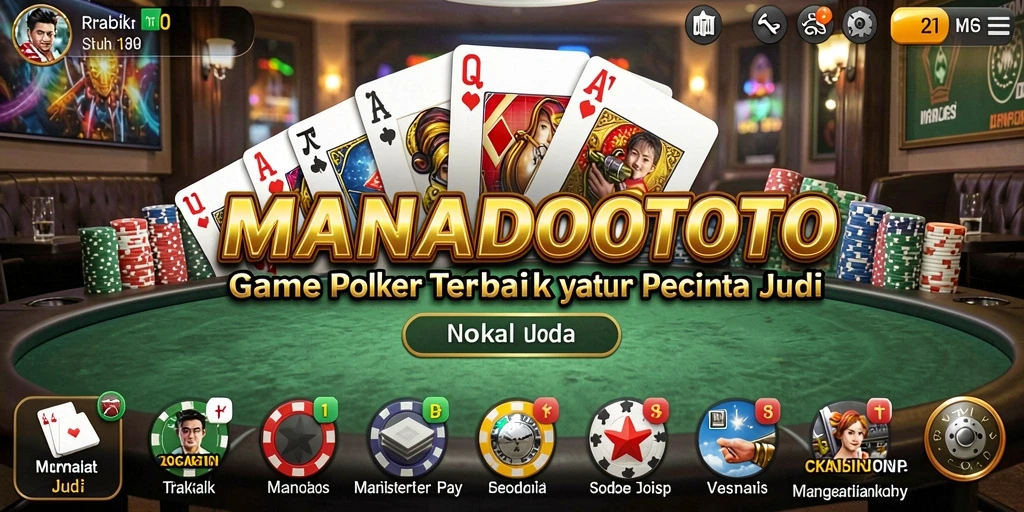 Tangkapan layar gameplay MANADOTOTO yang menampilkan momen mendebarkan dari permainan Poker.
